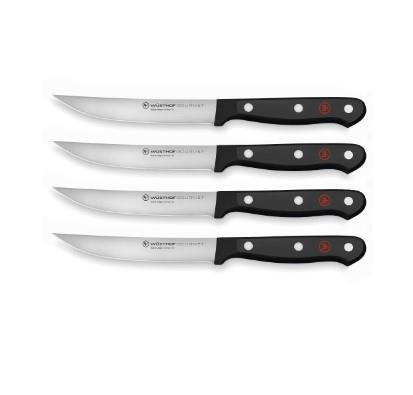 Wusthof Gourmet Steak Knife Set of 4 - Black
