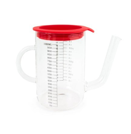 Fox Run Glass Gravy/Fat Separator with Silicone Lid - 1L