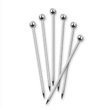 Final Touch Cocktail Picks Stainless Steel - Set of 6