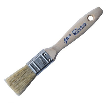 Ateco Pastry Brush - 1” Flat White Boar Bristle