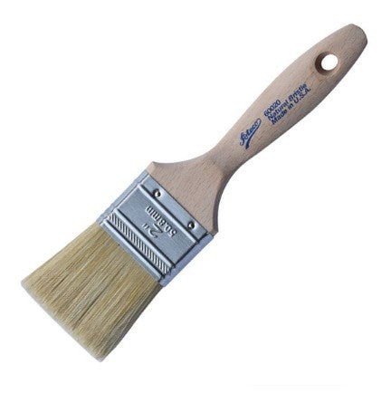Ateco Pastry Brush - 2” Flat White Boar Bristle
