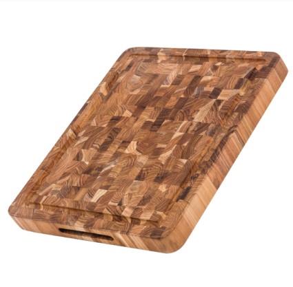 Teak Haus Butcher Block with Juice Canal 16x12x1.5"