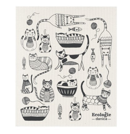 Ecologies Swedish Sponge Cloth - Purr Party