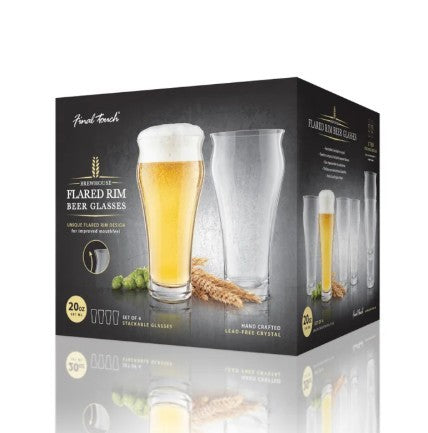Final Touch Beer Glasses 20oz Set of 4