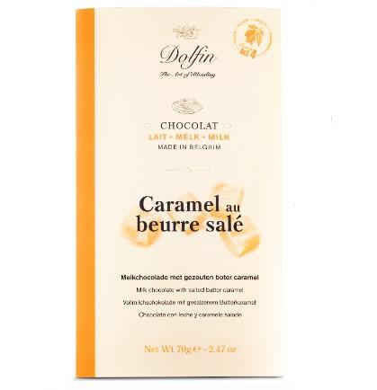 Dolfin Milk Chocolate Bar With Salted Butter Caramel