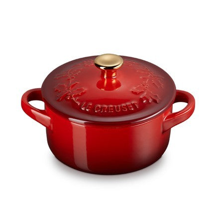 Le Creuset Holly Collection Mini Cocotte Cerise