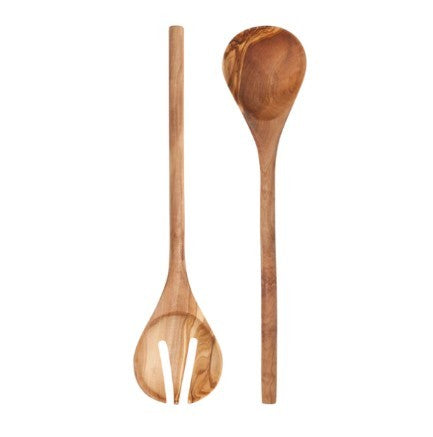 Danica Heirloom Salad Servers - Olivewood