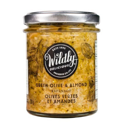 Wildly Delicious Green Olive & Almond Tapenade
