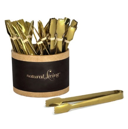 Natural Living Tongs - Gold