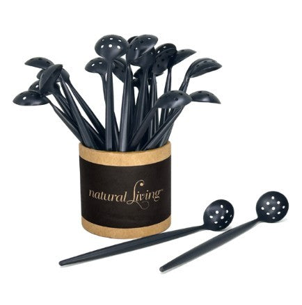 Natural Living Olive Spoon - Black