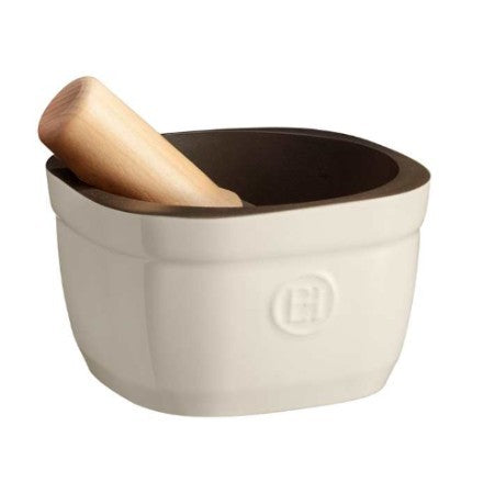 Emile Henry Mortar And Pestle - Argile