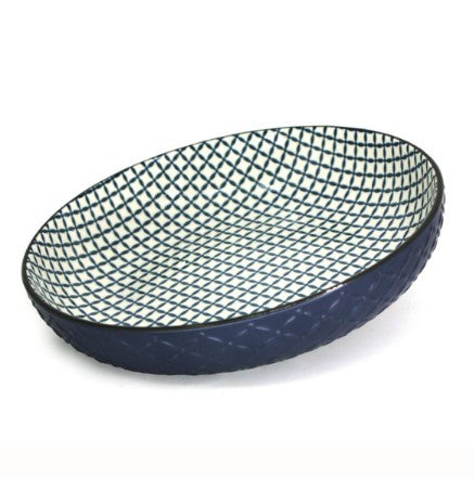 BIA Shallow Bowl - Textured Navy