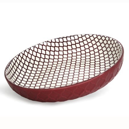 BIA Shallow Bowl - Textured Red