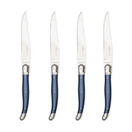 Laguiole Smooth Steak Knife Set - 4 PC Dark Blue