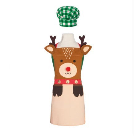 Now Designs Daydream Kids Apron and Hat Set - Rudolph