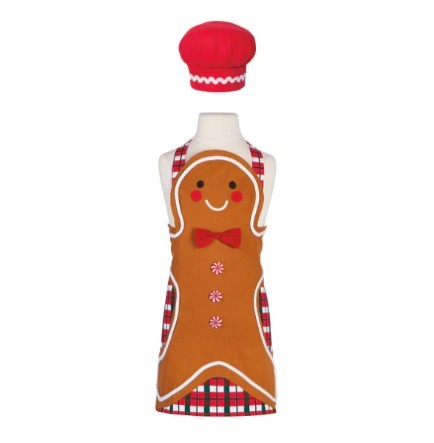 Danica Jubilee Kid's Apron & Hat Set - Gingerbread
