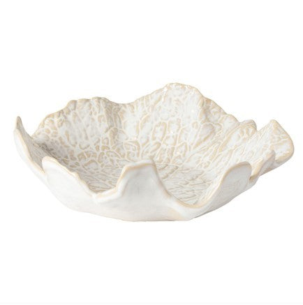 Costa Nova Centerpiece - Leaf Silvina Fennel White