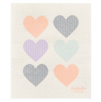 Ecologies Swedish Sponge Cloth - Pastel Hearts