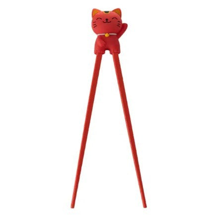 Urban Tokyo Training Chopsticks - Lucky Cat Red
