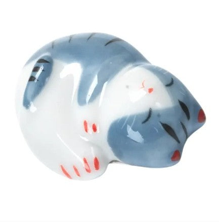 Urban Tokyo Chopstick Rest - Sleeping Cat Blue