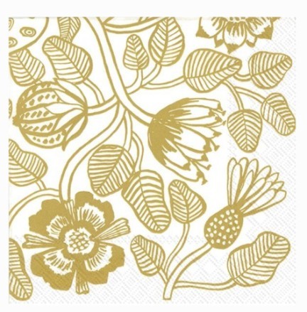 Marimekko Lunch Napkins - TIARA Gold