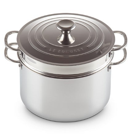 Le Creuset Stainless Steel Stockpot With Pasta Insert - 8.3L