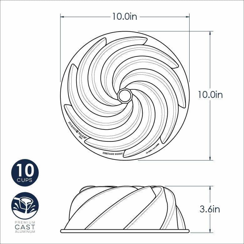 Nordicware Heritage Bundt® Pan 10 Cup Capacity - Kitchenalia Westboro