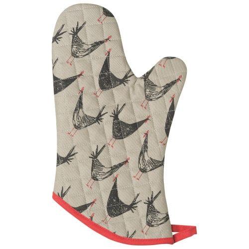Now Designs Oven Mitts Chicken Scratch - Kitchenalia Westboro