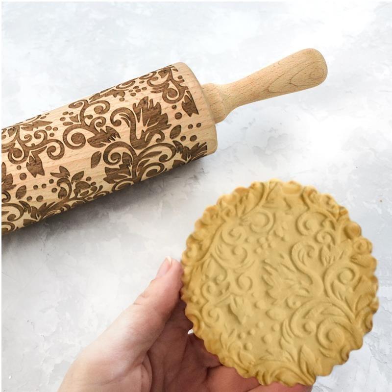 A La Tarte Embossed Rolling Pin - Kitchenalia Westboro