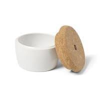 RICARDO Ceramic Salt Cellar with Cork Lid - Kitchenalia Westboro