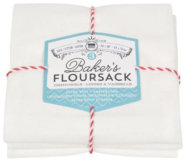 Now Designs Natural Floursack Set Of 3 - Kitchenalia Westboro