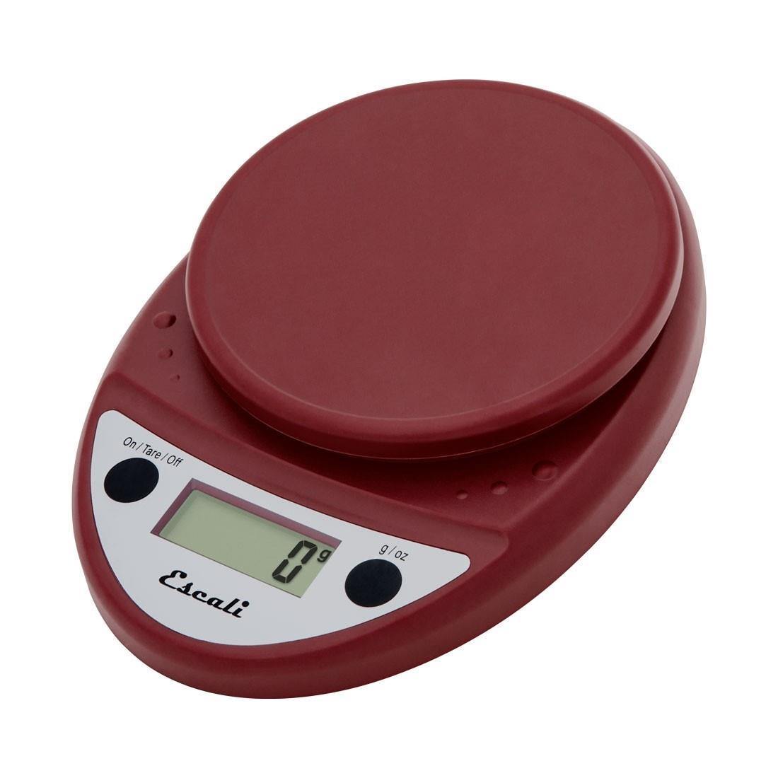 Escali Primo 11lb Digital Scale Red - Kitchenalia Westboro