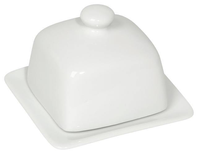 Now Designs Square Butter Dish White - Kitchenalia Westboro