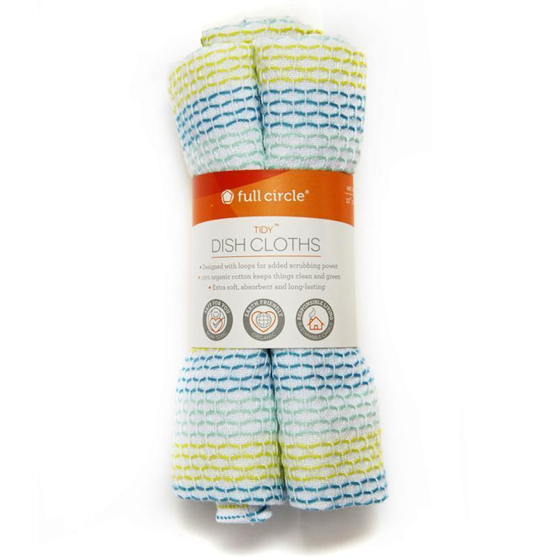 Full Circle Dish Cloths Set Of 3 Green - Kitchenalia Westboro