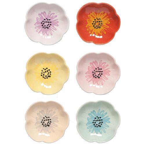 Now Designs Pinch Bowls Flowers Set of 6 - Kitchenalia Westboro