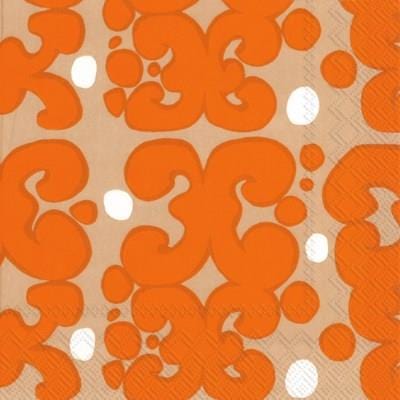Marimekko Cocktail Paper Napkins KEIDAS Orange
