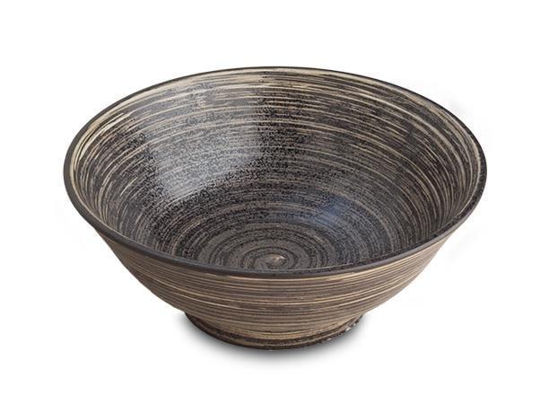 Swirl Brown 8" Japanese Ramen Bowl - Kitchenalia Westboro