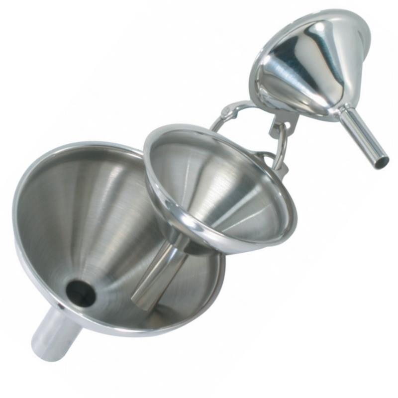 Stainless Steel Set of 3 Funnels - Kitchenalia Westboro