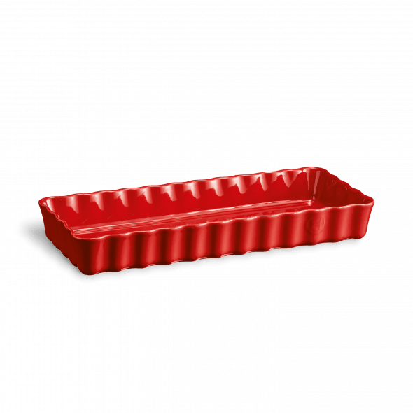 Emile Henry Slim Tart Dish (15x36cm) - Burgundy - Kitchenalia Westboro