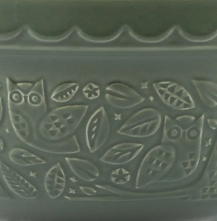 Mason Cash Mixing Bowl - In The Forest Green Owl 10"