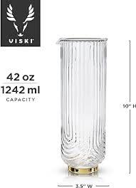 Viski MIxing Glass Vintage Gatsby 42oz