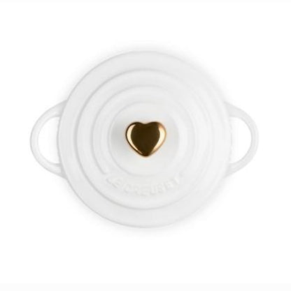 Le Creuset Mini Cocotte With Heart Knob White