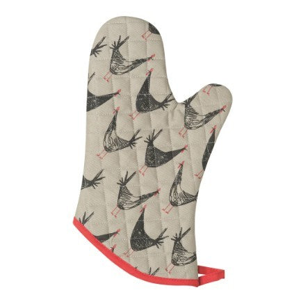 Now Designs Oven Mitts - Chicken Scratch