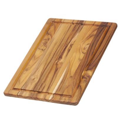 Teak Haus Essential Cutting Board With Groove - 16x11x0.5"