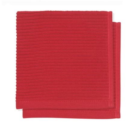 Now Designs Red Ripple Dishcloths Set of 2