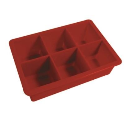 Kitchen Basics 2" Silicone Ice Cube Mould Red