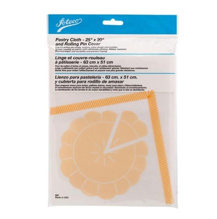 Ateco Pastry Cloth and Pin Cover - Coated 25" x 20"