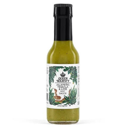Queen Majesty Hot Sauce Jalapeño, Tequila Lime 5oz