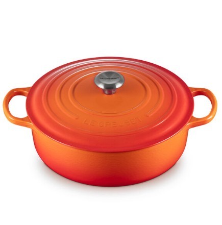 Le Creuset Shallow Round Dutch Oven - Flame