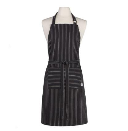 Now Design Black Pinstripe Chef Apron